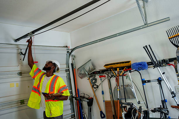Professional Garage Door Roller Replacement technician working in Westwood, MI